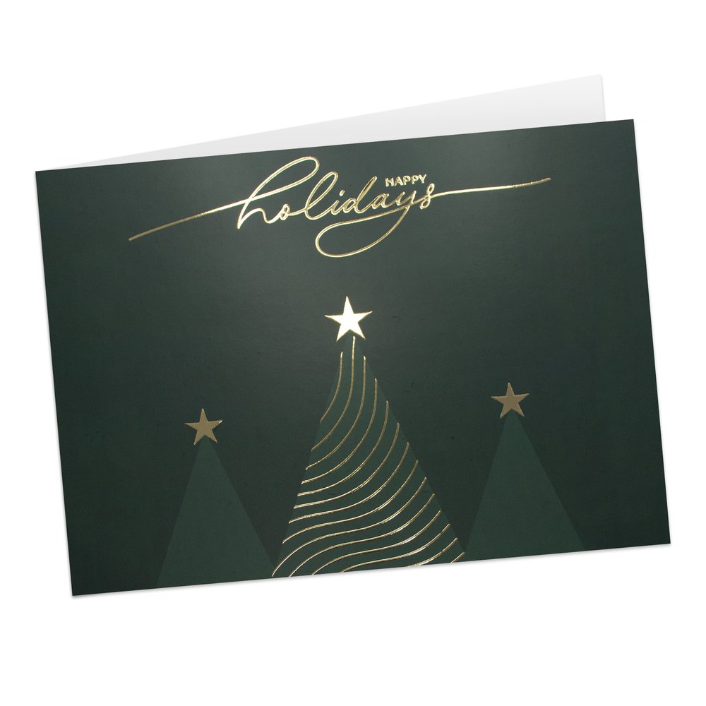 Set di 12 cartoline di Natale pieghevoli con buste a6 card card