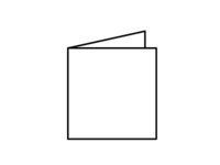 Biglietto pieghevole di carta con una piega in formato verticale.