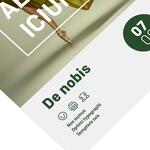 Volantino in carta con vernice su un lato.