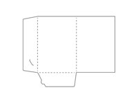 Cartellina in carta con due alette.