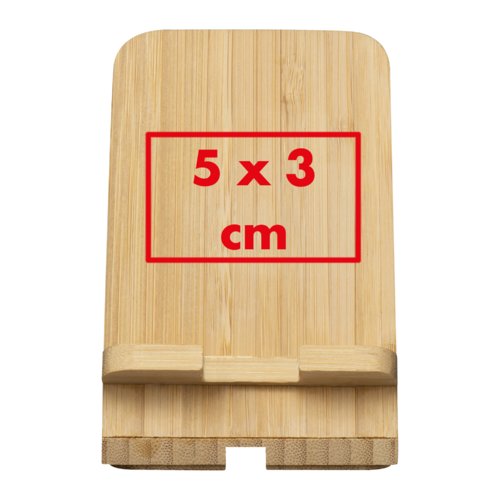 Supporto color bamb per dispositivi mobili con intaglio per cavo di ricarica.