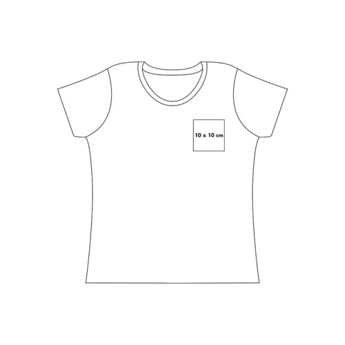 T-shirt da donna in cotone con scollo rotondo e maniche corte.
