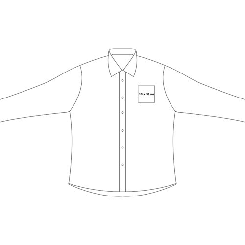 Camicia chiara in cotone a maniche lunghe con abbottonatura.