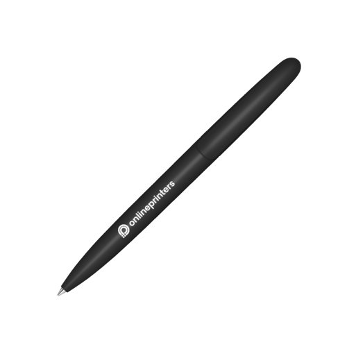 Penne a sfera a scatto nera bio con refill e clip.