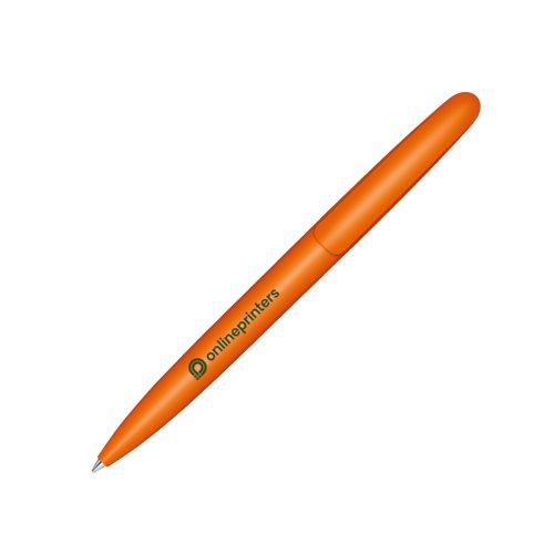 Penna a sfera arancione bio a scatto con clip.