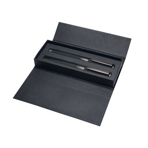 Set di penna a sfera e penna stilografica con astuccio senator® Black Line 2