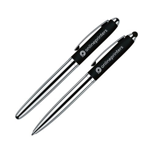 Set di penna a sfera e penna rollerball con astuccio senator® Nautic Soft Touch 2