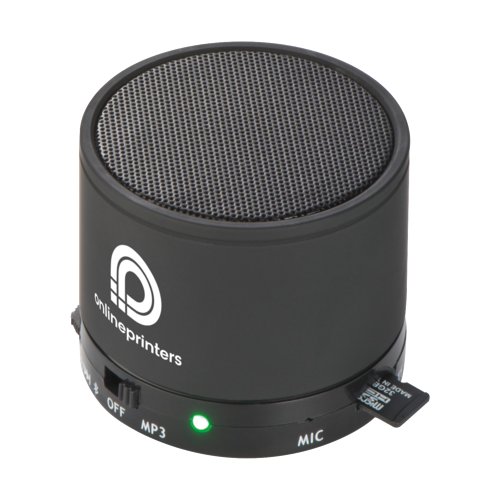 Altoparlante Bluetooth nero con lettore di schede Micro SD.