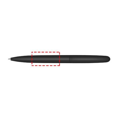 Penna a sfera a rotazione nera in materiale biologico con clip.