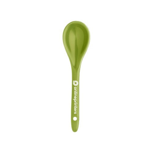 Cucchiaio in ceramica verde.