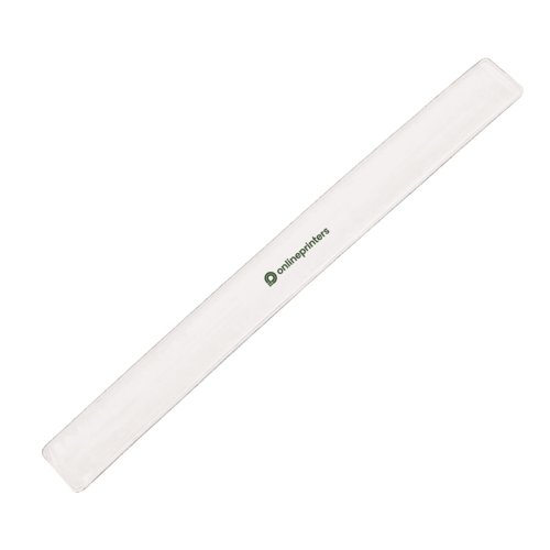 Braccialetto a scatto bianco che si avvolge facilmente intorno al polso.