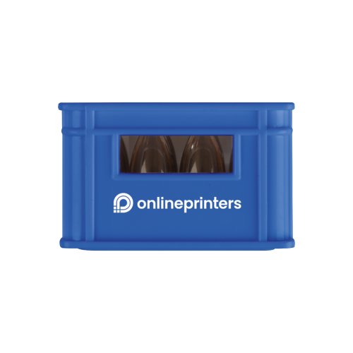 Apribottiglie in metallo blu.