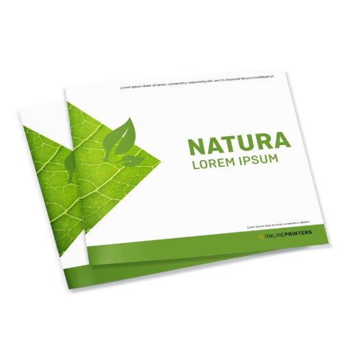 Riviste Orizzontale punto metallico in carta ecologica/naturale, 21 x 28 cm 1