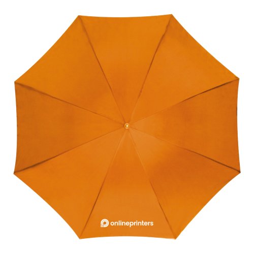 Ombrello dritto automatico arancione con fodero.