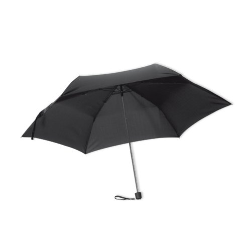 Mini ombrello nero con protezione dal vento.