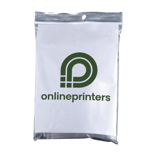 Prodotto di carta in confezione di plastica con foro per appendere.