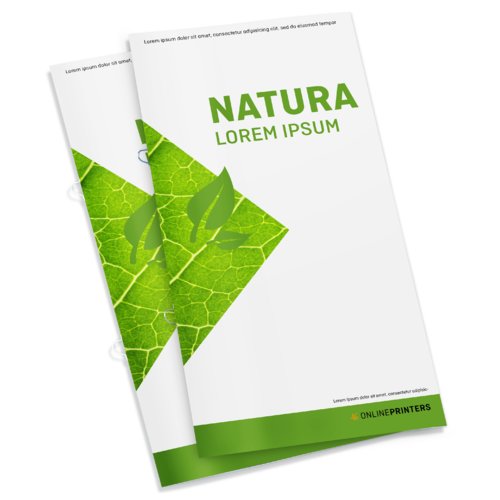 Riviste punto metallico in carta ecologica/naturale, verticale, DL speciale 1