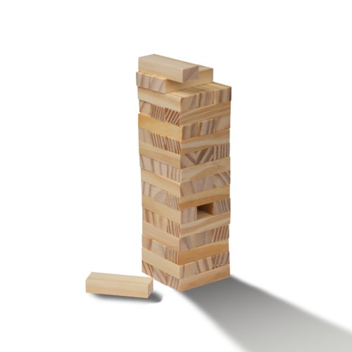 Gioco di abilit in legno con blocchi di legno