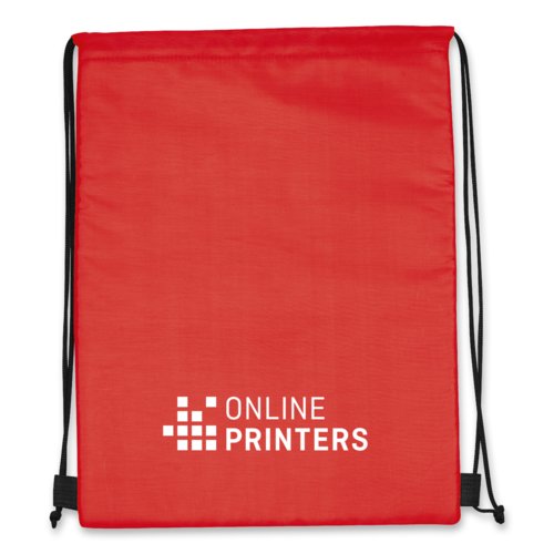 Borsa sportiva/frigo 2 in 1 rossa in tessuto con coulisse.