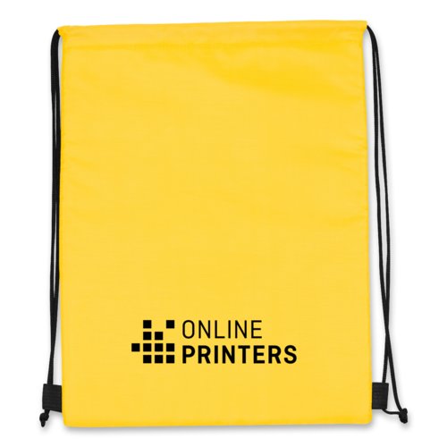 Borsa frigo/sportiva gialla con coulisse.