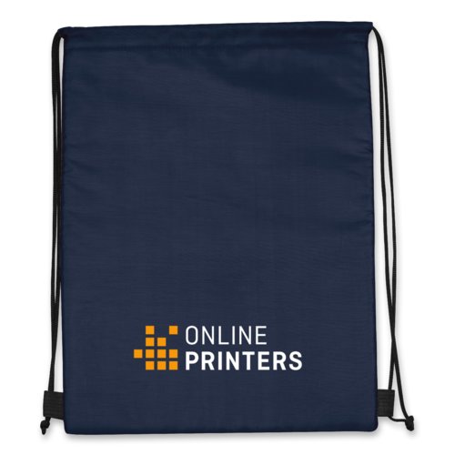 Borsa frigo/sportiva blu scuro con coulisse.