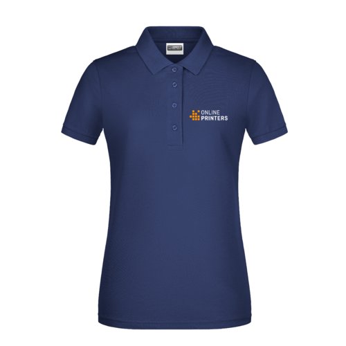 Polo da donna blu scuro in cotone.