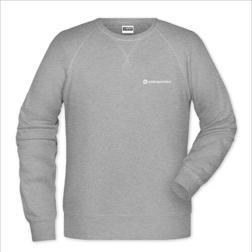 Felpa grigio m�lange in misto cotone-poliestere da uomo.