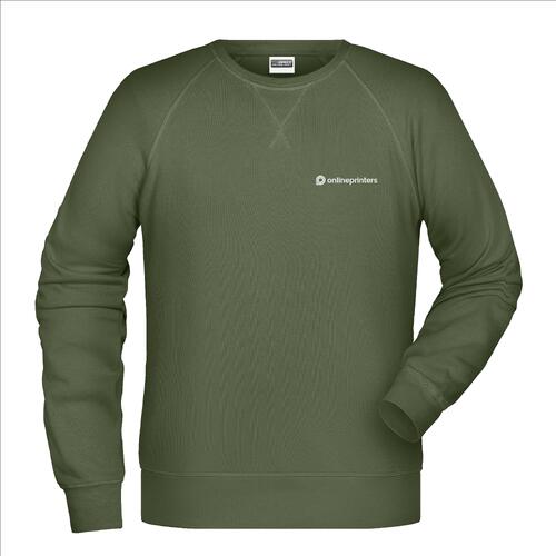 Felpa verde in cotone da uomo.