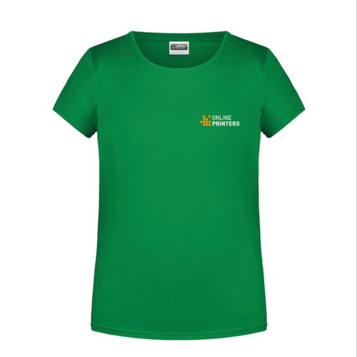 T-shirt verde in cotone da ragazza a maniche corte.