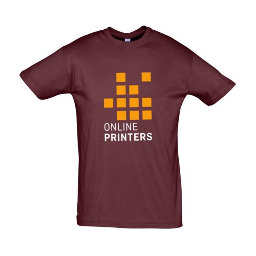 T-shirt in cotone bordeaux, taglio unisex.