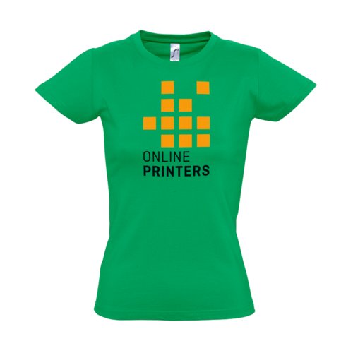 T-shirt verde in cotone a maniche corte.
