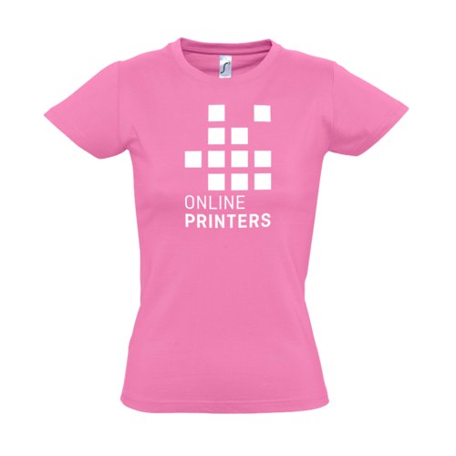T-shirt rosa da donna in cotone a maniche corte.
