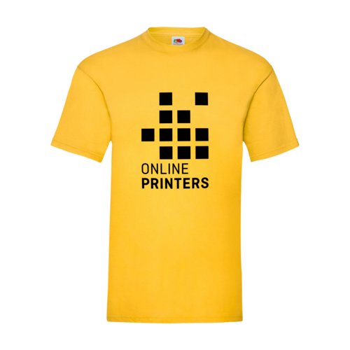 T-shirt da uomo gialla in cotone a maniche corte.