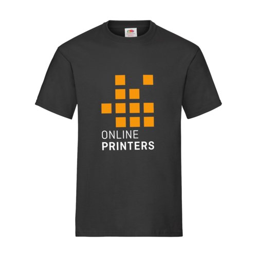 T-shirt nera in cotone a maniche corte.