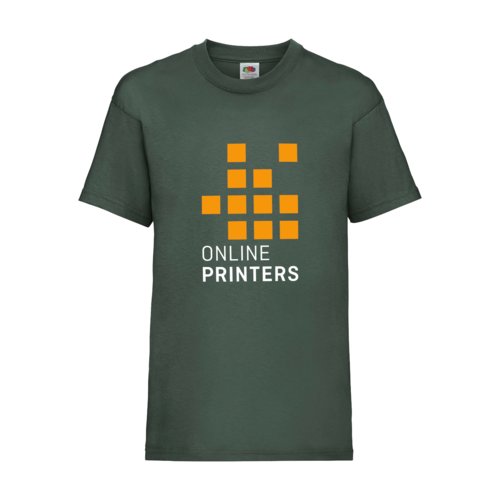 T-shirt verde in cotone a maniche corte e collo rotondo.