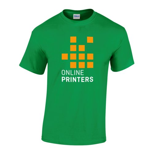 T-shirt verde in cotone con maniche corte e girocollo.