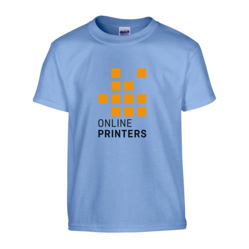 T-shirt in cotone blu Carolina, unisex, qualità pesante.