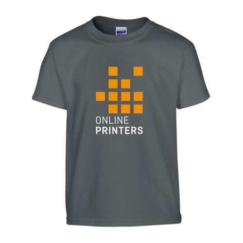 T-shirt unisex antracite in cotone a maniche corte.