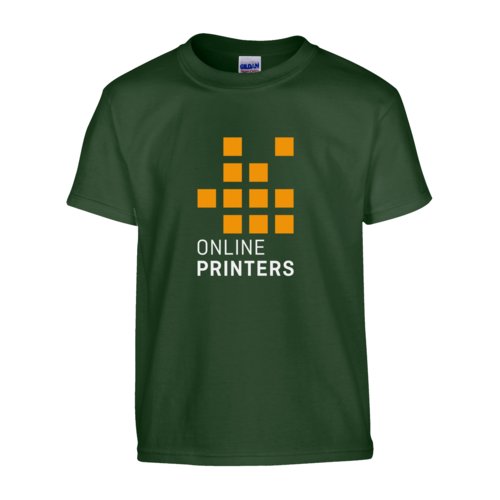 T-shirt in cotone verde scuro a maniche corte, taglio unisex.