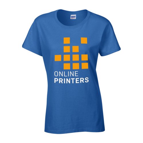 T-shirt blu royal in cotone da donna a maniche corte.