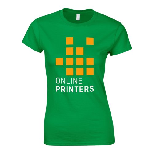 T-shirt verde in cotone con maniche corte e collo rotondo.