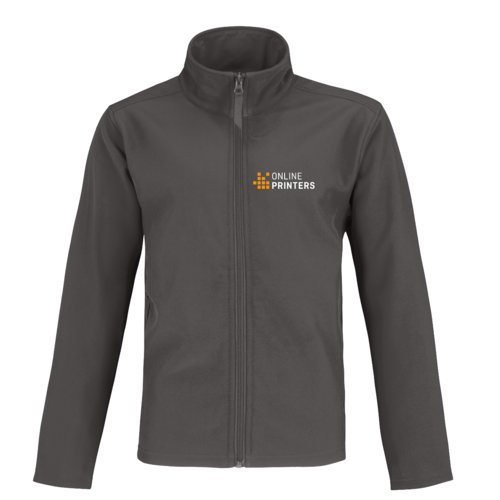 Giacca softshell grigio scuro in poliestere ed elastan da uomo.