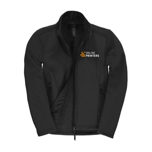 Giacca softshell con cerniera e tasche.