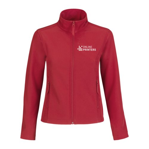 Giacca softshell rossa in poliestere ed elastan da donna.