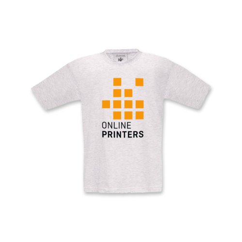 T-shirt in cotone grigio cenere per bambini con maniche corte.