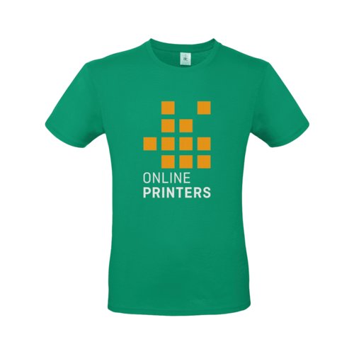 T-shirt verde in cotone con maniche corte e collo rotondo.