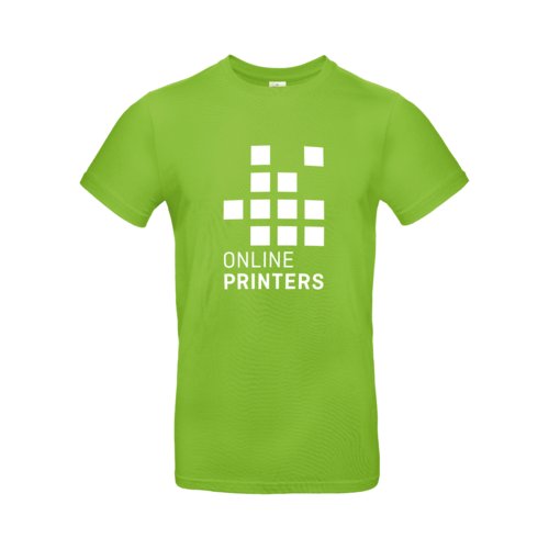 T-shirt in cotone verde mela da uomo a maniche corte.