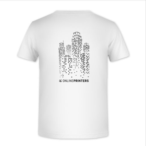 T-shirt bianca in cotone per bambini a maniche corte.