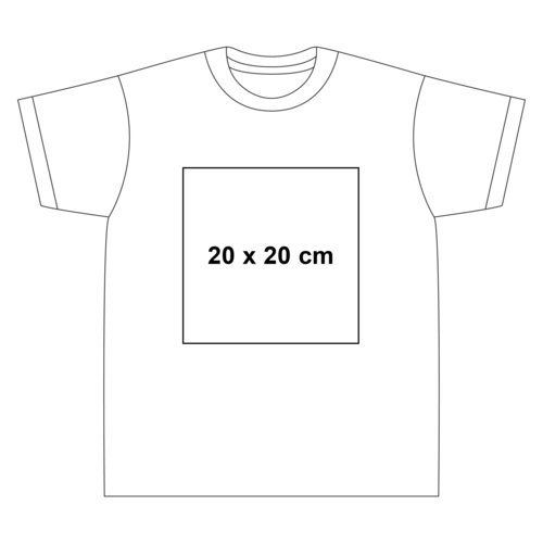 T-shirt bianca in cotone da bambino con maniche corte e scollo rotondo.