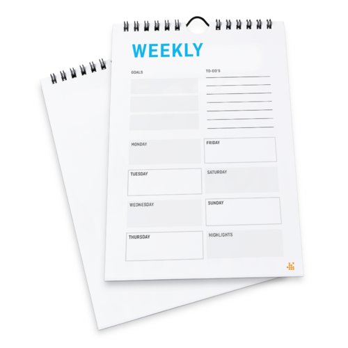 Calendari settimanali con rilegatura a spirale, A6, Verticale, colori 4/0 1